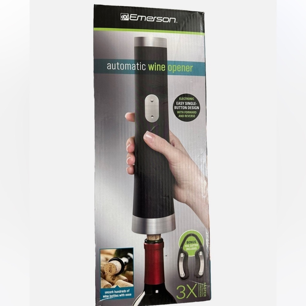 Emerson Black Automatic Wine Opener - Picture 3 of 5